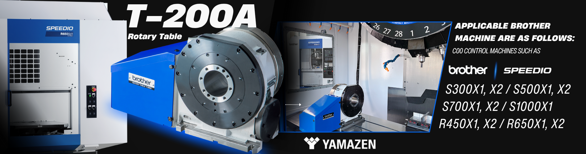 Brother T‑200A Rotary Table | High-Speed Precision | Yamazen